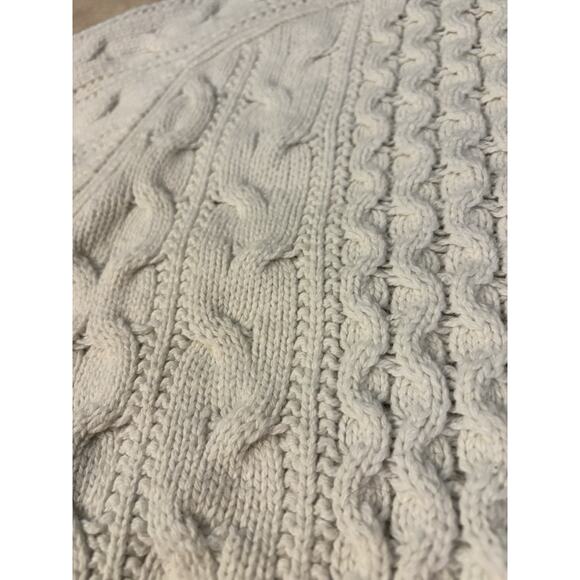 Universal Thread Cream Cropped Fisherman Sweater Cotton Wool Blend M - Picture 11 of 13